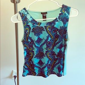 Ann Taylor Sky Blue Pattern Blouse🧵